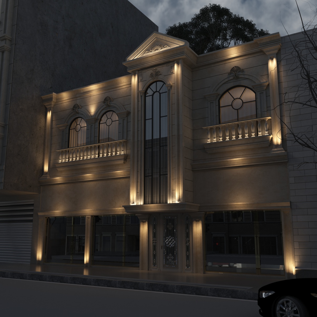 طراحی نمای ساختمان آقای حسینی