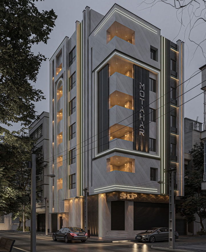 طراحی نمای مدرن ساختمان مدرن