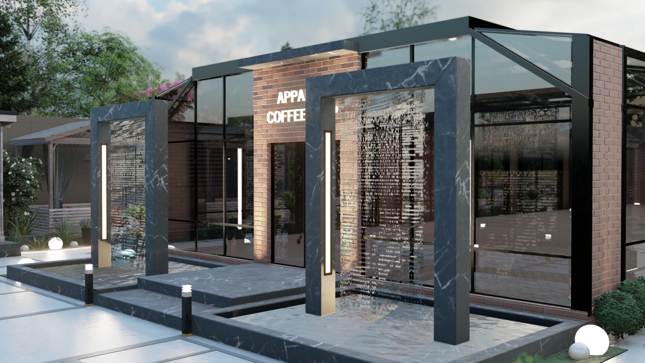 طراحی کافه باغ مشهد 