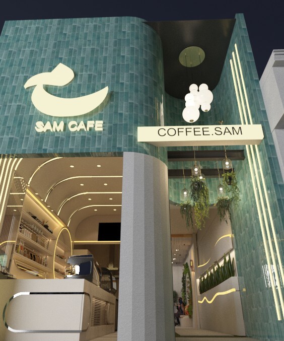 طراحی کافه رستوران سام آقای قدرتی مشهد
