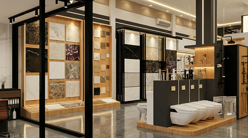 طراحی فروشگاه کاشی و سرامیک مشهد