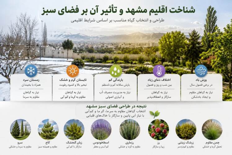 اصول کاربردی کاشت گیاه در محوطه ویلا در اقلیم مشهد